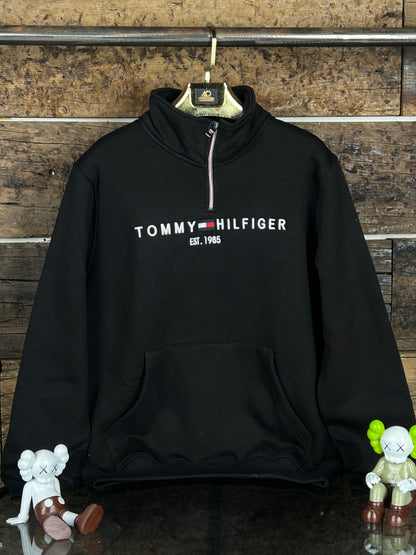 Tommy Yarım Fermuarlı Sweat